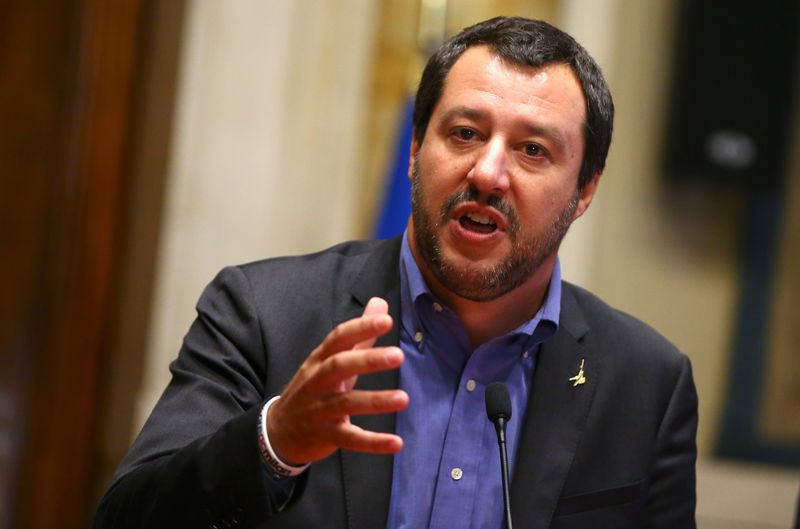 © Reuters. Ministro do Interior da Itália, Matteo Salvini, em Roma