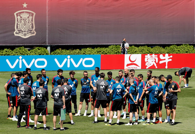 © Reuters. World Cup - Spain Training