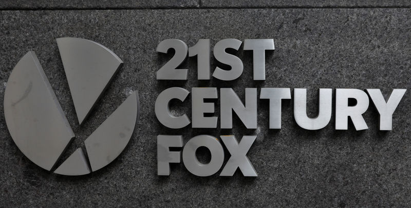© Reuters. Logo da 21st Century Fox na sede da empresa em Manhattan, Nova York