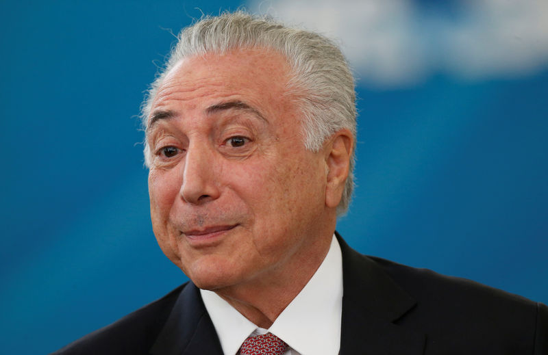 © Reuters. Temer durante evento no Palácio do Planalto