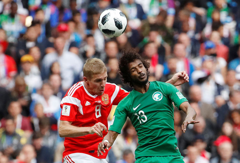 © Reuters. World Cup - Group A - Russia vs Saudi Arabia