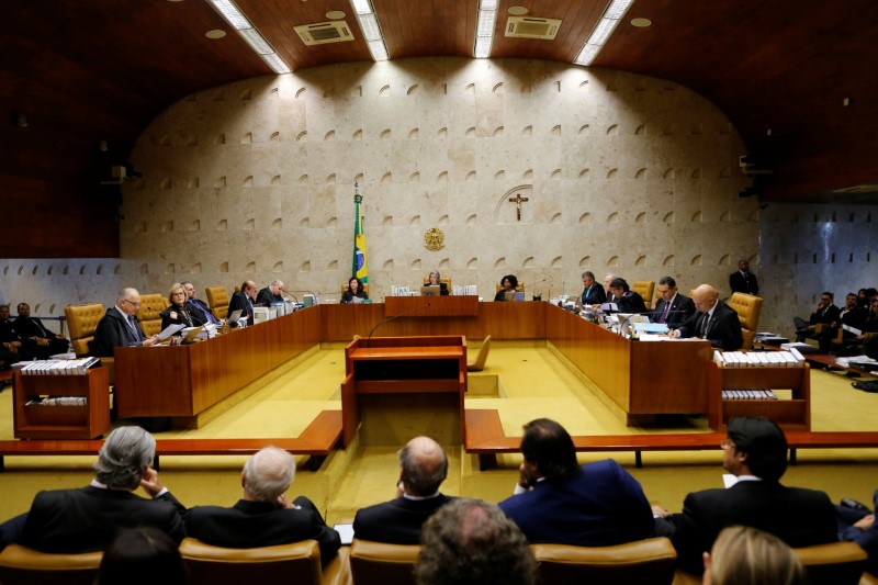 © Reuters. Vista geral de sessão do Supremo Tribunal Federal