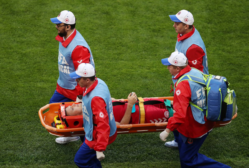 © Reuters. كفيست لاعب وسط الدنمرك يغادر كأس العالم بسبب إصابة