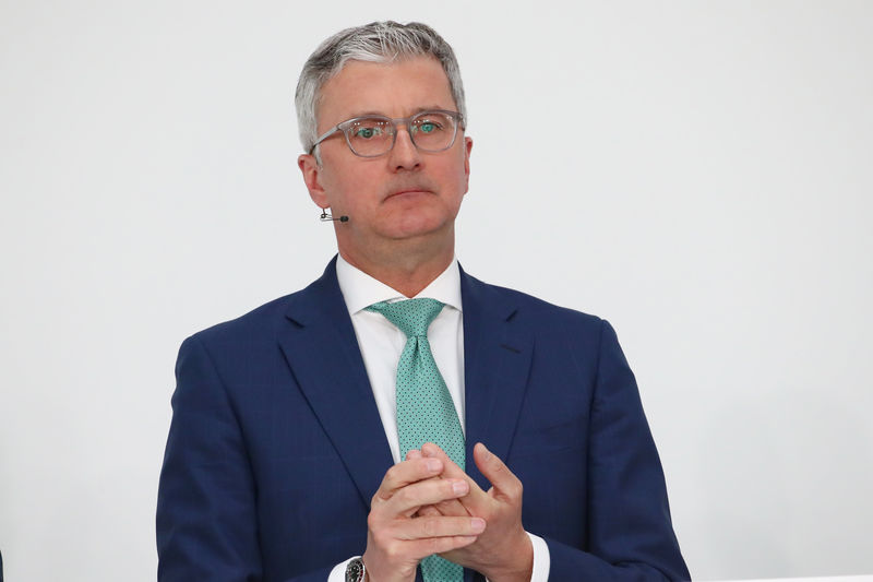 © Reuters. FILE PHOTO: Audi CEO Stadler attends company's annual news conference in Ingolstadt
