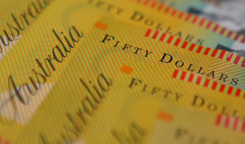 © Reuters. FILE PHOTO: Illustration photo of Australian dollars