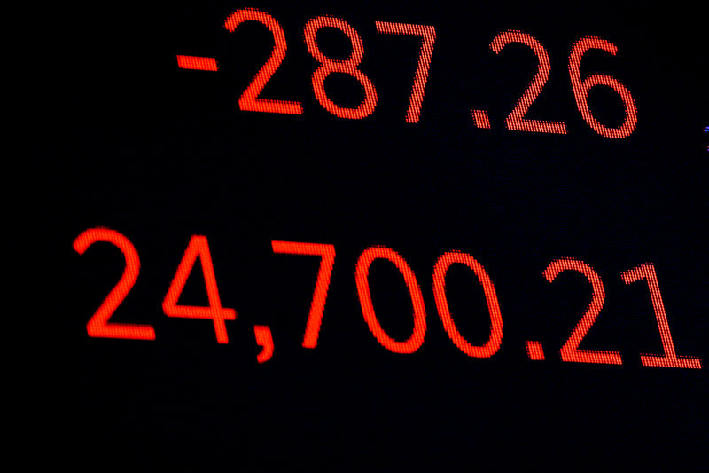 © Reuters. A screen displays the Dow Jones Industrial Average after the closing bell on the floor of the NYSE in New York