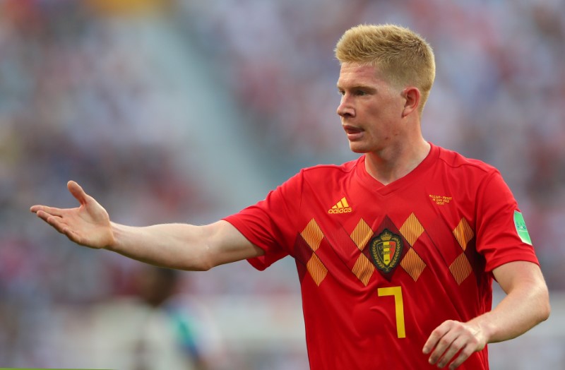 © Reuters. دي بروين جاهزا للعب دور أكبر مع بلجيكا في كأس العالم
