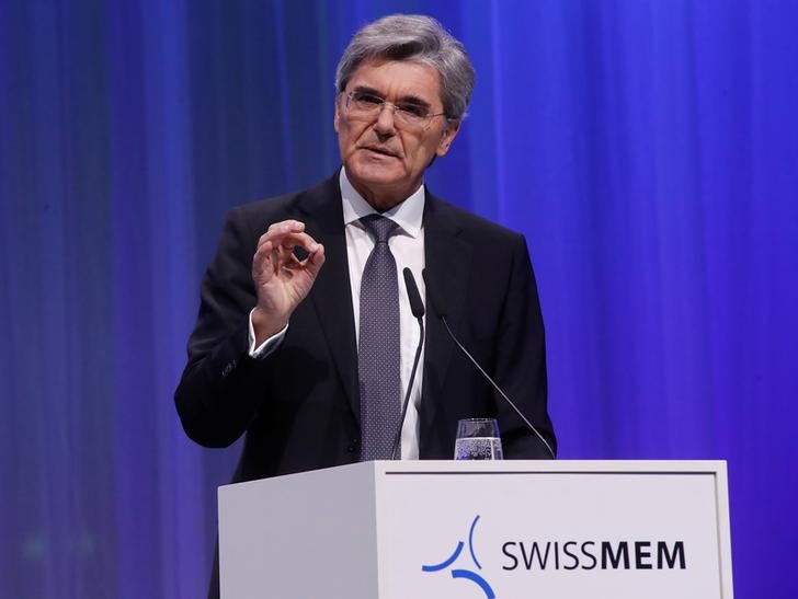 © Reuters. Siemens CEO Kaeser addresses the 12. Swissmem Industrietag 2018 in Zurich