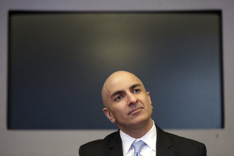 © Reuters. FILE PHOTO: Minneapolis Fed President  Kashkari speaks during an interview at Reuters in New York