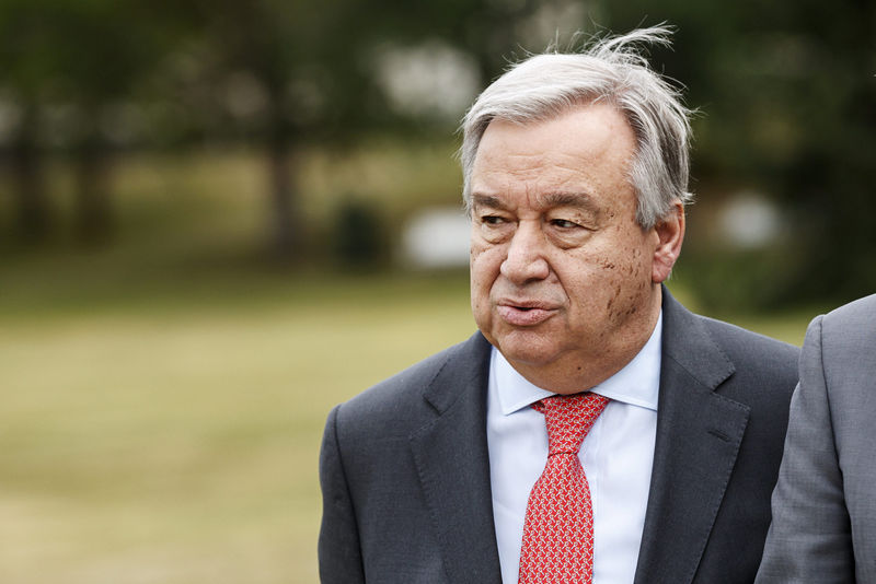 © Reuters. FILE PHOTO - UN Secretary-General Antonio Guterres attends the annual Kultaranta Talks - debate session on foreign and security policy at the Presidential Summer Residence Kultaranta in Naantali
