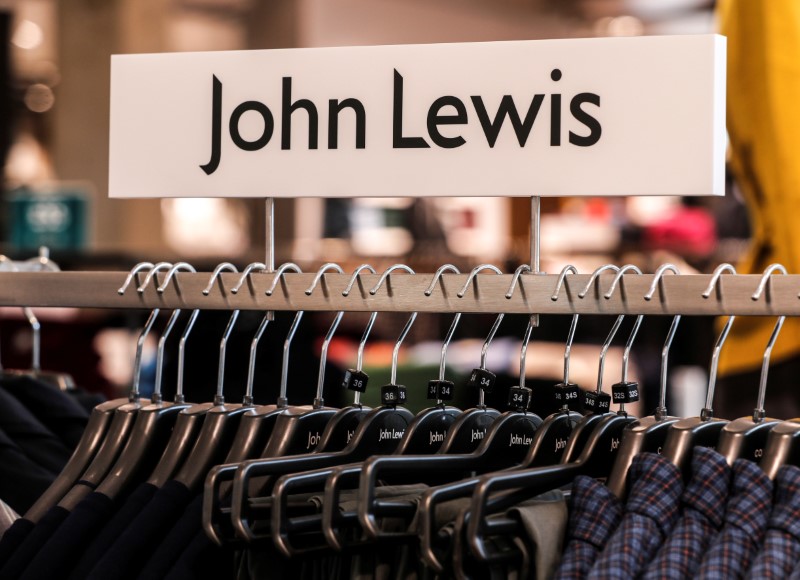 © Reuters. Clothing is displayed inside the new John Lewis store in Westgate shopping centre in Oxford