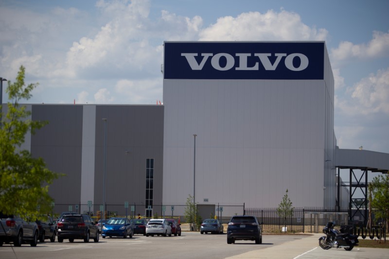 © Reuters. Volvo Cars U.S. production plant is pictured in Ridgeville