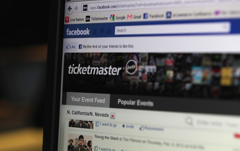 © Reuters. Ticketmaster unveils its Facebook "Timeline App" at Facebook launch event at 25 Lusk restaurant in San Francisco