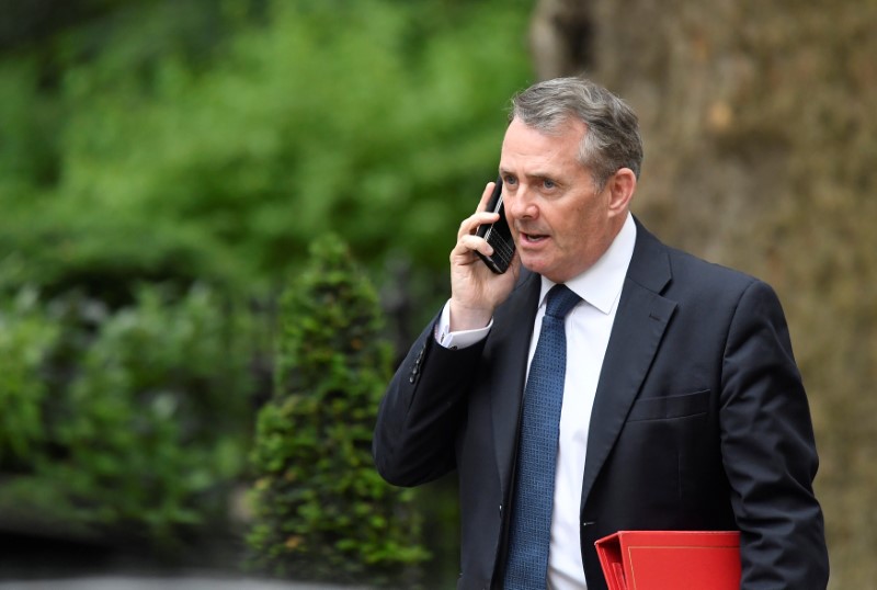 © Reuters. Britain's Secretary of State for International Trade Liam Fox leaves 10 Downing Street in London