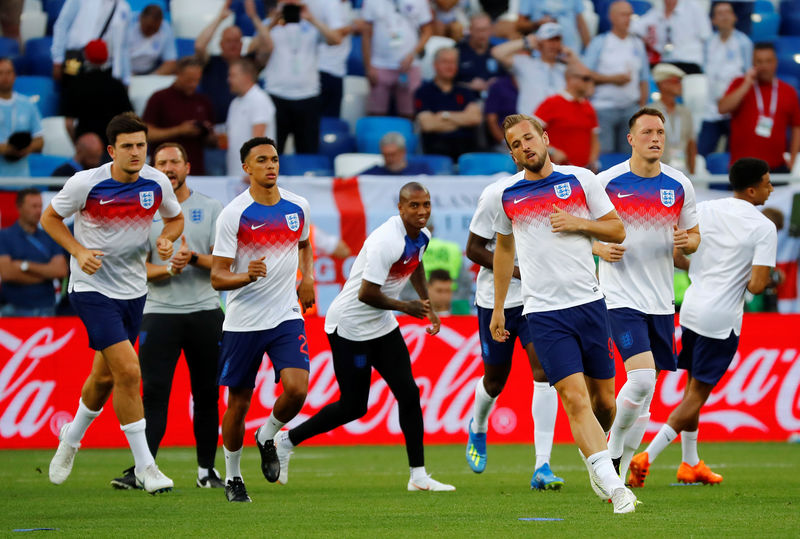 © Reuters. تغييرات شاملة على تشكيلة انجلترا وبلجيكا في مباراتهما بكأس العالم