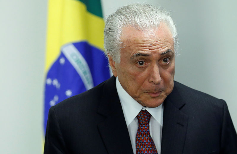 © Reuters. Presidente Michel Temer durante cerimônia no Palácio do Planalto