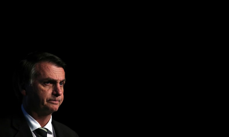 © Reuters. Pré-candidato do PSL à Presidência, Jair Bolsonaro, durante evento em São Paulo