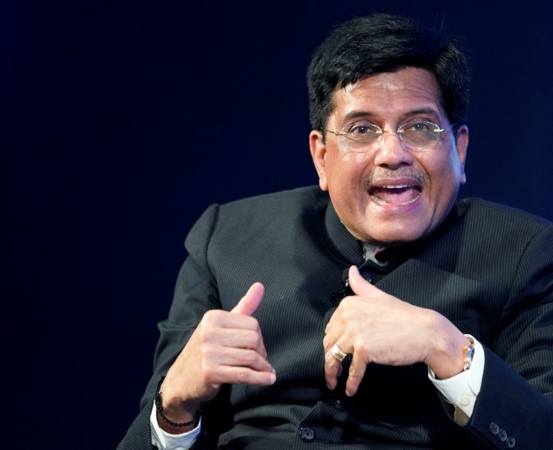© Reuters. Piyush Goyal, Minister of Railways and Coal of India, attends the World Economic Forum (WEF) annual meeting in Davos