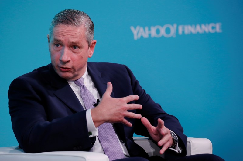 © Reuters. Klaus Kleinfeld, Chief Executive Officer of Arconic, takes part in the Yahoo Finance All Markets Summit in New York