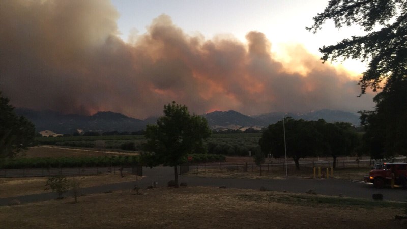 © Reuters. اتساع نطاق حرائق الغابات في كاليفورنيا ومئات المنازل في خطر