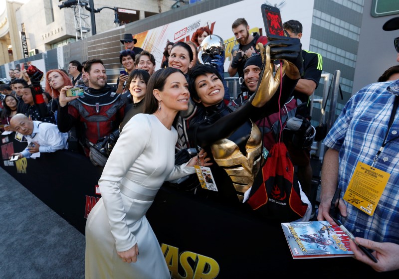 © Reuters. Evangeline Lilly em "Homem-Formiga e a Vespa" em Los Angeles