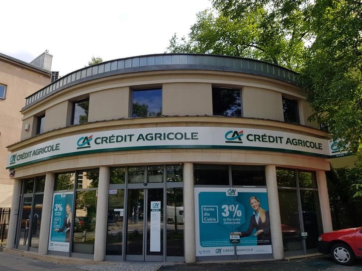 © Reuters. The branch of Credit Agricole bank is seen in Warsaw