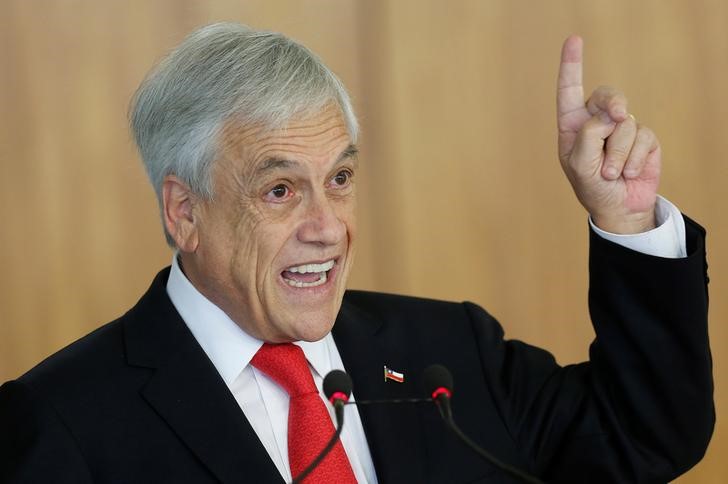 © Reuters. Presidente chileno, Sebastián Piñera, fala em Brasília, Distrito Federal