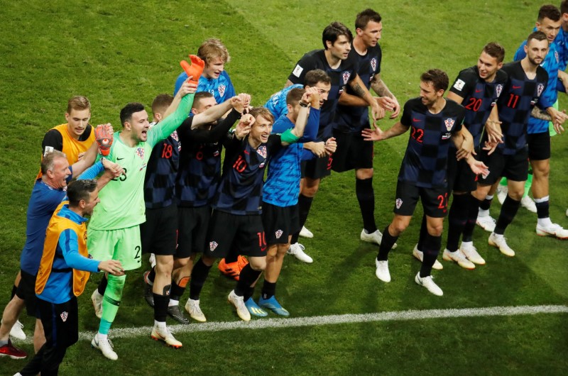 © Reuters. كرواتيا تنهي حلم روسيا في كأس العالم بركلات الترجيح