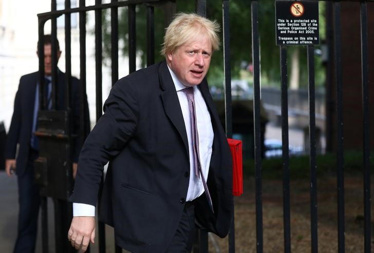 © Reuters. Il ministro degli Esteri britannico Boris Johnson