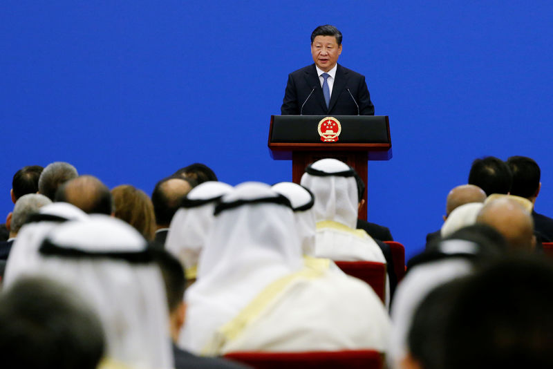 © Reuters. Presidente chinês, Xi Jinping, durante encontro com membros da Liga Árabe em Pequim