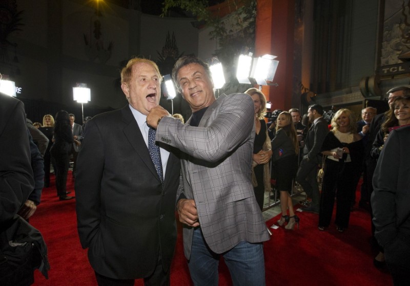 © Reuters. Produtor Medavoy com ator Stallone em lançamento de "Os 33" em Hollywood