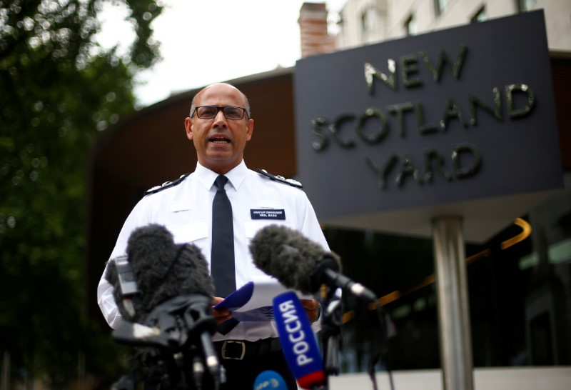 © Reuters. الشرطة البريطانية: لم نتوصل للجناة في واقعة غاز الأعصاب نوفيتشوك