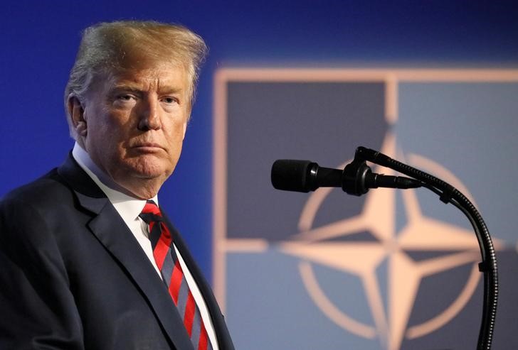 © Reuters. Presidente dos EUA, Donald Trump, durante entrevista coletiva na cúpula da Otan