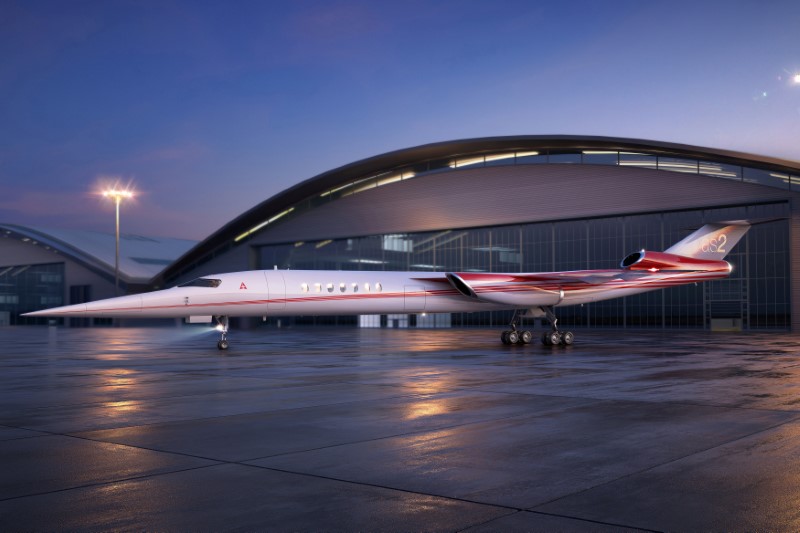 © Reuters. FILE PHOTO:    A handout photo illustration of Aerion AS2, the world's first supersonic business jet, being developed by Lockheed Martin Corp partnering with plane maker Aerion Corp