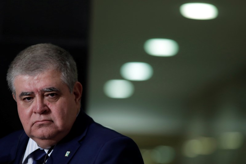 © Reuters. Ministro da Secretaria de Governo, Carlos Marun, durante entrevista coletiva em Brasília