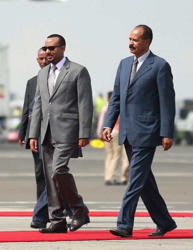 © Reuters. رئيس إريتريا في زيارة 3 أيام لإثيوبيا بعد تحسن العلاقات