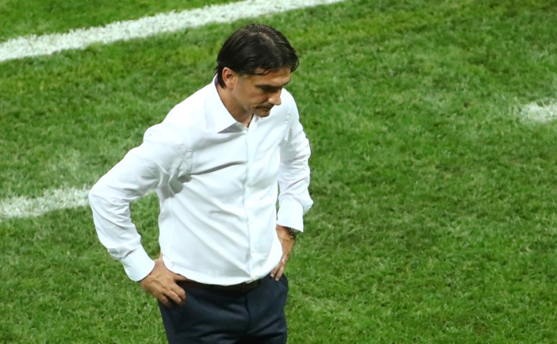 © Reuters. El penal fue un golpe duro, dice DT Croacia tras derrota ante Francia en la final