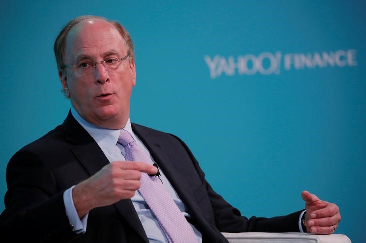 © Reuters. Larry Fink, Chief Executive Officer of BlackRock, takes part in the Yahoo Finance All Markets Summit in New York