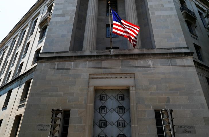 © Reuters. Здание Минюста США в Вашингтоне