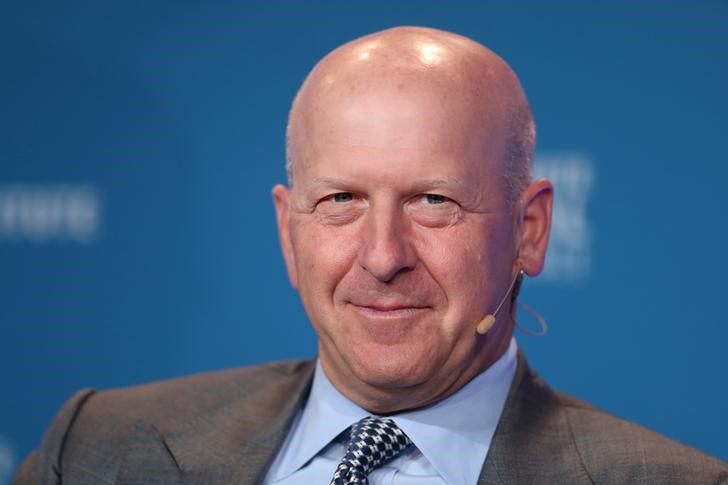 © Reuters. David M. Solomon, President and Chief Operating Officer, Goldman Sachs, speaks at the Milken Institute's 21st Global Conference in Beverly Hills