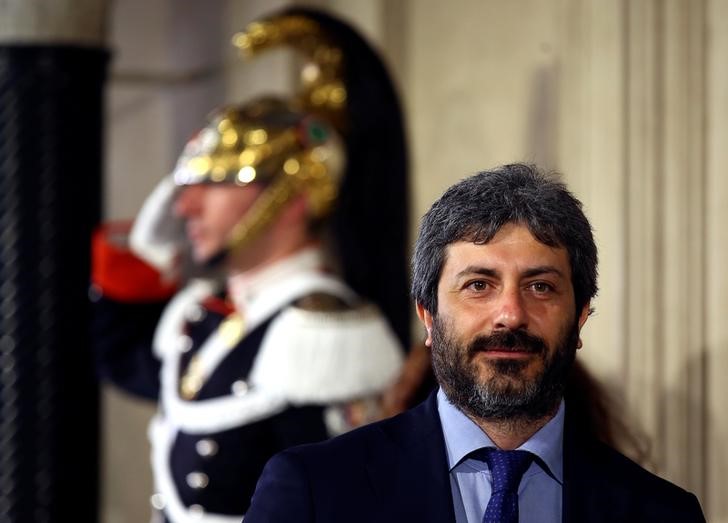 © Reuters. Il presidente della Camera Roberto Fico