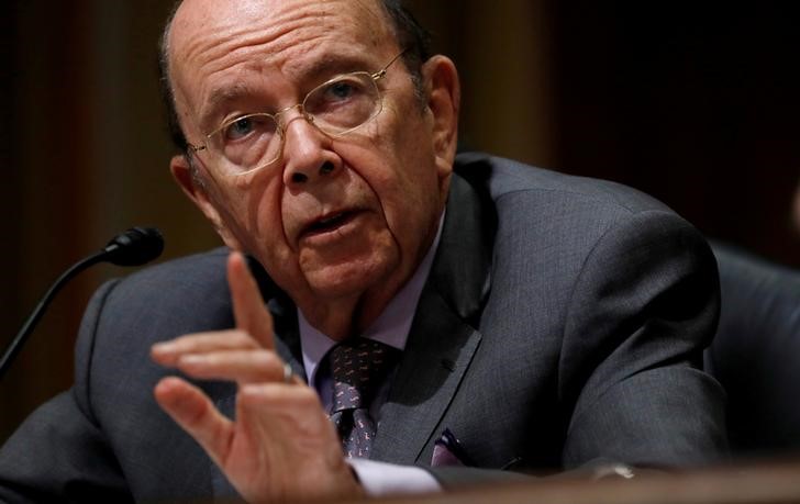 © Reuters. FILE PHOTO: Wilbur Ross testifies on Capitol Hill in Washington