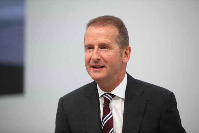 © Reuters. Audi head of the board Diess arrives to the company's annual shareholders meeting in Ingolstadt