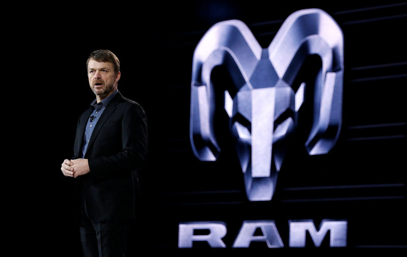 © Reuters. FILE PHOTO: Ram's Manley speaks at the North American International Auto Show in Detroit