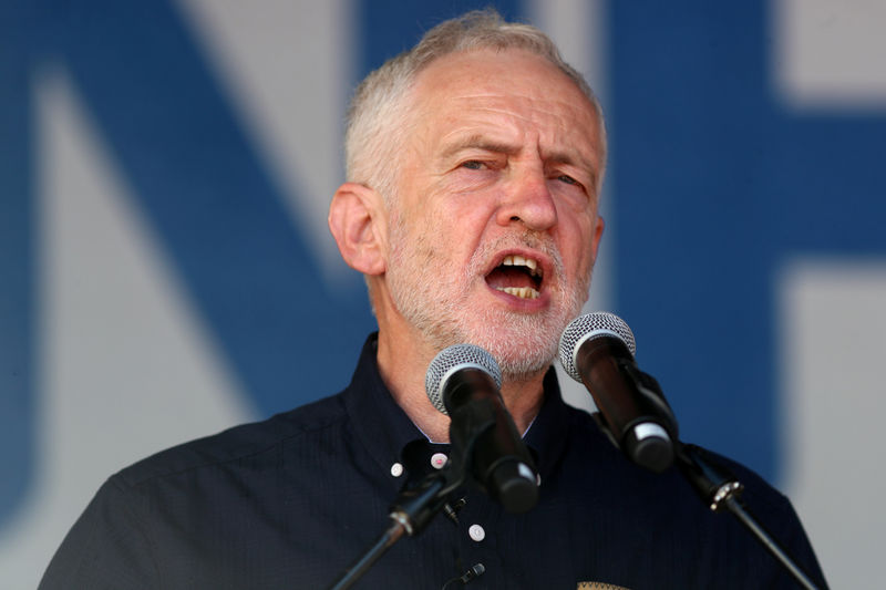 © Reuters. FILE PHOTO: itish opposition Labour Party leader Jeremy Corbyn speaks in London