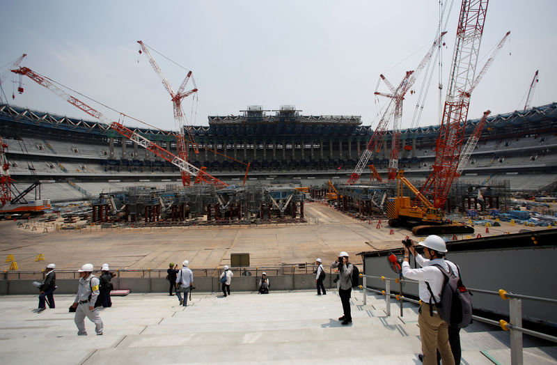 © Reuters. Dos sedes de Tokio de las Olimpiadas de 2020, afectadas por retrasos de construcción