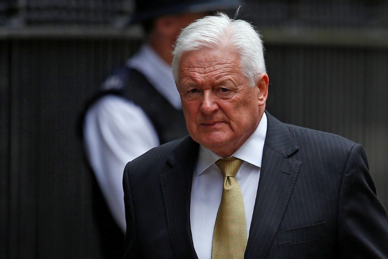 © Reuters. FILE PHOTO: John McFarlane, Chairman of Barclays, arrives for a meeting at Downing Street in London