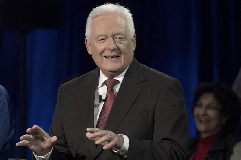 © Reuters. FILE PHOTO: John McFarlane, Chairman of Barclay's, takes part in a panel during the Clinton Global Initiative's annual meeting in New York