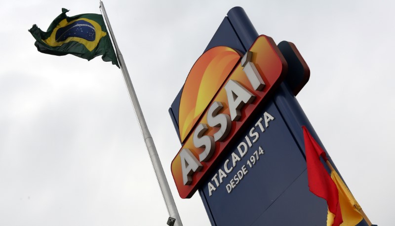 © Reuters. Logo da Assaí, divisão atacadista do GPA, em São Paulo, Brasil