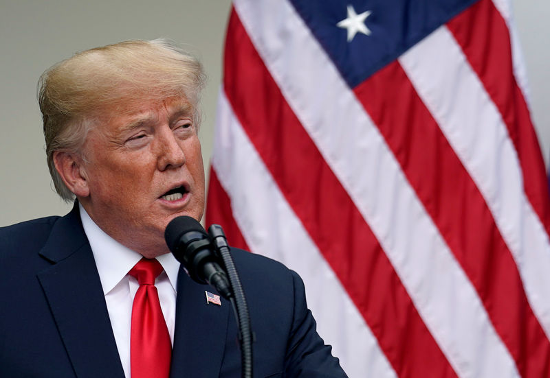 © Reuters. Presidente dos EUA, Donald Trump, durante pronunciamento na Casa Branca